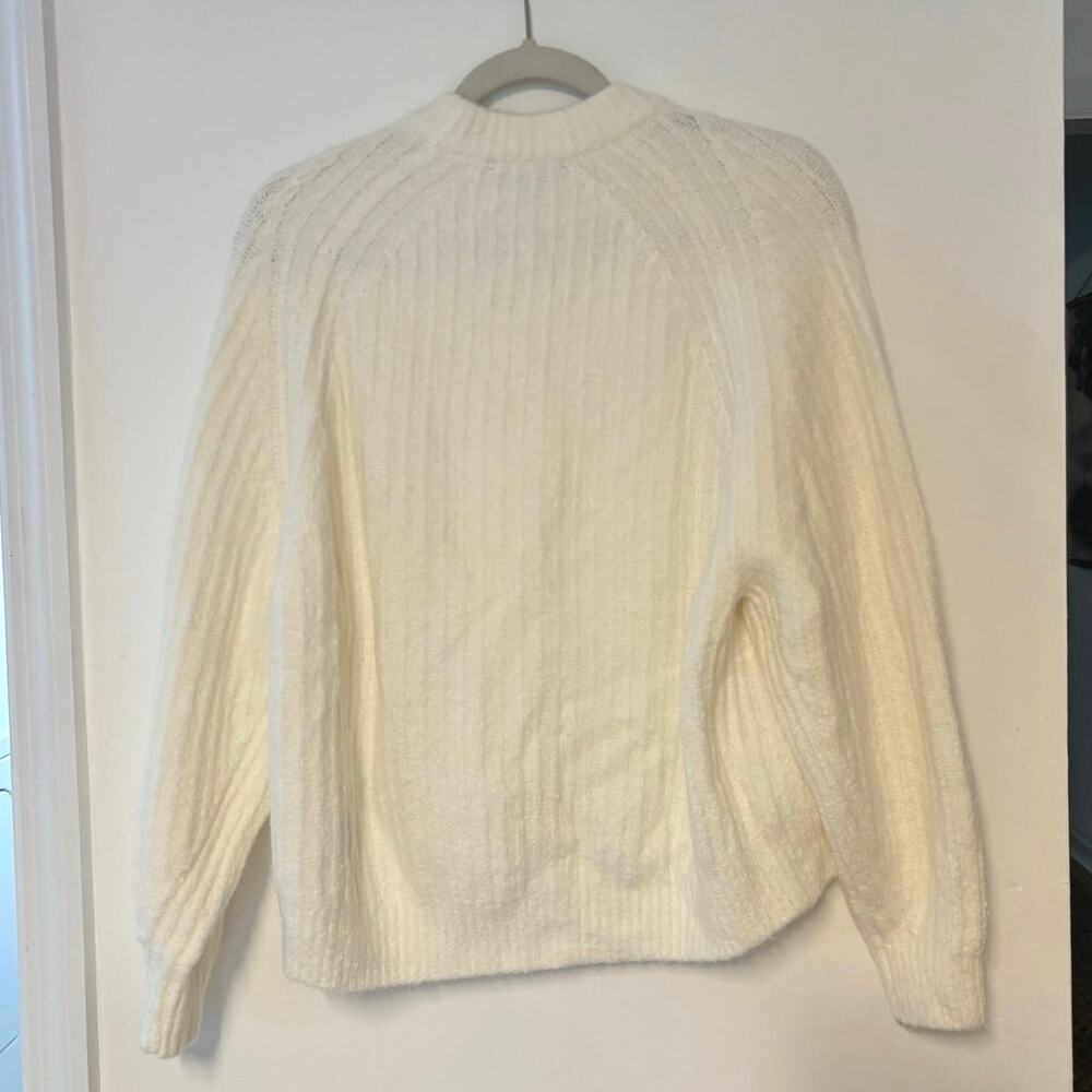 NWT Madewell Ribbed Cotton-Blend Sweater In Winter White Size XS - Picture 6 of 6